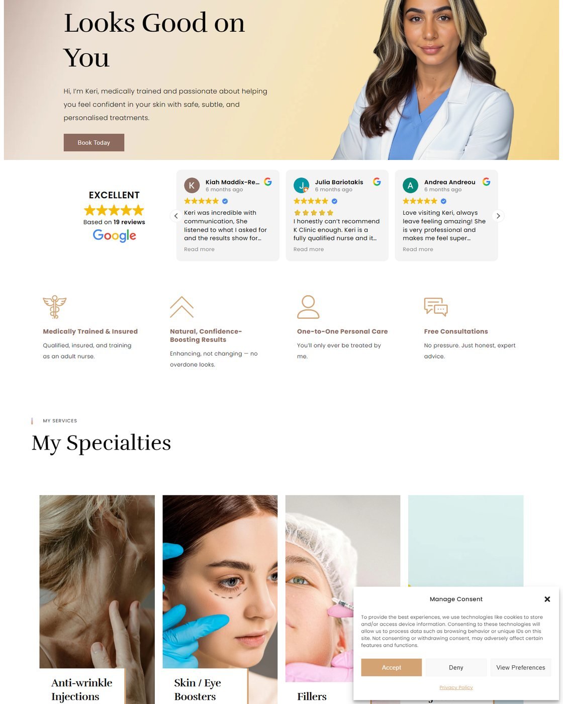 K-Clinic treatment pages